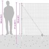 vidaXL Recinzione con Posto Grigio 1,6 x 10 m Acciaio e PVC