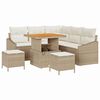 vidaXL Set Divano da Giardino 8 pz Beige polyrattan