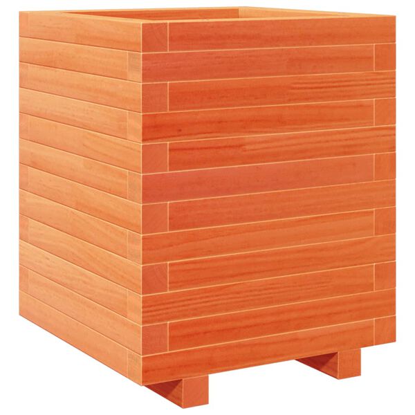 vidaXL Fioriera Giardino Marrone Cera 40x40x49,5cm Legno Massello Pino