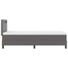 vidaXL Letto a molle con materasso Grigio 100 x 200 cm Pelle sintetica