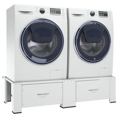 VidaXL Supporto doppio per lavatrice e asciugatrice bianco Accessori  lavatrice 