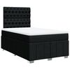 vidaXL Giroletto a Molle con Materasso Nero 120x190 cm in Tessuto