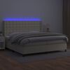 vidaXL Giroletto a Molle con Materasso e LED Crema 200x200 cm