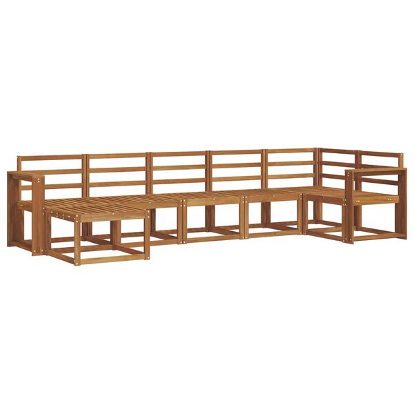 vidaXL Set di divani da esterno 7 pcs Naturale