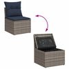 vidaXL Set Divani da Giardino con Cuscini 7pz Grigio Polyrattan