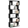 vidaXL Libreria Rovere Nero 80x24x190,5 cm in Legno Ingegnerizzato