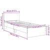 vidaXL Struttura del letto Legno vecchio 75 x 190 cm Legno multistrato