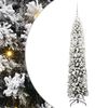 vidaXL Albero di Natale artificiale con luci a LED Verde e bianco