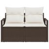 vidaXL Divano da giardino con cuscino 120 x 62 x 69 cm. polyrattan