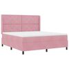 vidaXL Letto a molle con materasso Rosa 180 x 200 cm Velluto