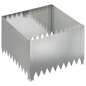 vidaXL Bordura per Prato 60 x 60 x 35 cm Acciaio Argento