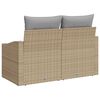 vidaXL Divano da giardino con cuscino 123 x 62 x 69 cm polyrattan