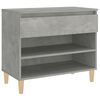 vidaXL Scarpiera Grigio Cemento 70x36x60 cm in Legno Multistrato