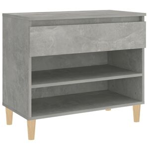vidaXL Scarpiera Grigio Cemento 70x36x60 cm in Legno Multistrato