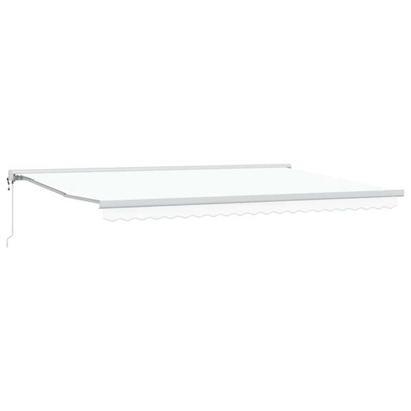 vidaXL Tenda da Sole Bianco 350 x 250 x 165 cm Poliestere e Alluminio