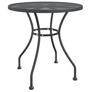 vidaXL Tavolo da Giardino &Oslash;80x72 cm Rete Metallica Espansa Antracite