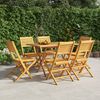 vidaXL Sedie da Giardino Pieghevoli 6pz 47x62x90cm Legno Massello Teak