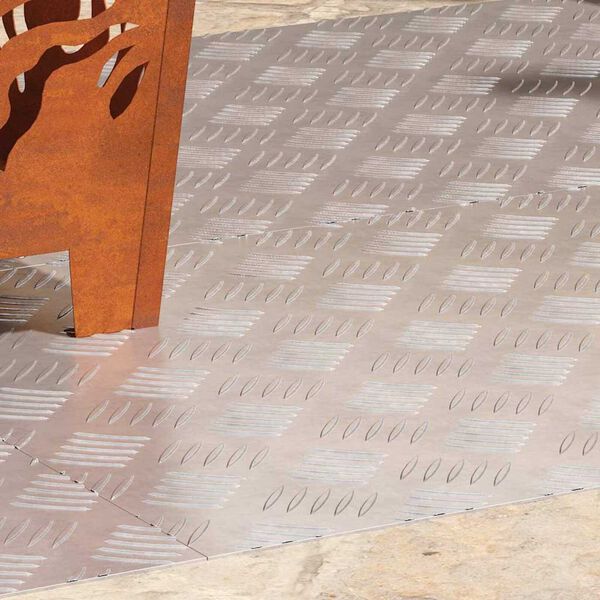 vidaXL Gradini per Scale 4 pcs Argento 90 x 50 cm Alluminio