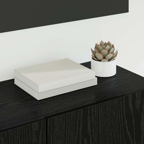 vidaXL Mobile TV 4 pcs Rovere Nero Legno multistrato