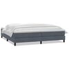 vidaXL Giroletto a Molle con Materasso Grigio Scuro 200x210 cm Velluto