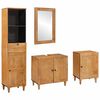 vidaXL Set di mobili per il bagno 4 pz Marrone Legno ingegnerizzato