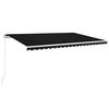vidaXL Tenda da Sole Retrattile Manuale 500x350 cm Antracite