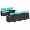 vidaXL Set Divano da Giardino 8 pz Nero Rattan in Polipropilene