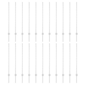 vidaXL Palo della recinzione 22 pcs Argento 160 cm Acciaio