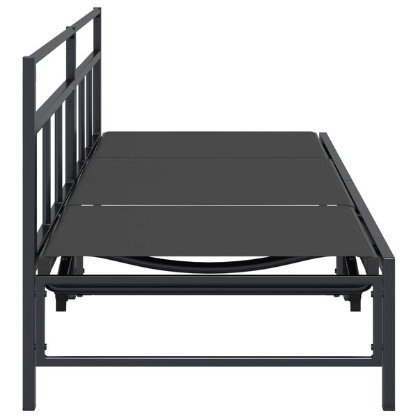 vidaXL Lettino da sole Nero 200 x 62 x 59,5 cm Textilene