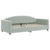 vidaXL Divano Letto con Letto Estraibile Grigio Chiaro 90x200 Velluto