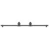 vidaXL Kit di Binari per Porte Scorrevoli 200 cm Acciaio Nero
