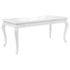 vidaXL Tavolo da Pranzo 179x89x81 cm Bianco Lucido