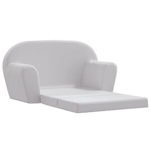 vidaXL Poltrona Letto per Bambini Grigio Chiaro