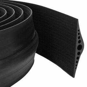 vidaXL Guarnizione per pavimento del garage Nero 155 x 28 mm 5,5 m