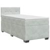 vidaXL Letto box spring con materasso Grigio Chiaro 90 x 190 cm