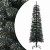 vidaXL Albero di Natale Artificiale Sottile con Base Verde 150 cm PVC