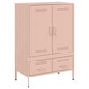 vidaXL Credenza Rosa 68x39x101,5 cm in Acciaio