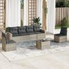 vidaXL Set Divani da Giardino 7pz con Cuscini Grigio Chiaro Polyrattan
