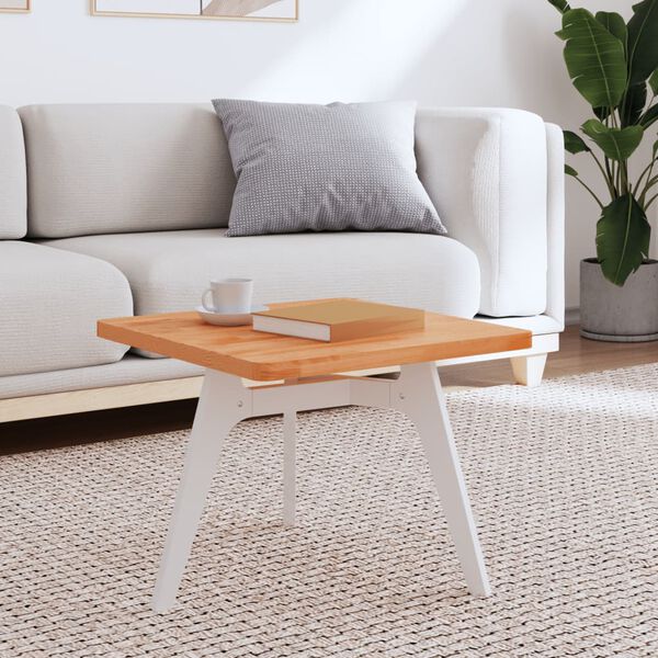 vidaXL Piano per Tavolo 50x50x2,5 cm Quadrato Legno Massello di Faggio