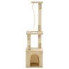 vidaXL Albero per Gatti con Tiragraffi in Sisal 109 cm Beige
