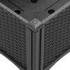 vidaXL Fioriera da Giardino con Gambe Nera 120x40x42 cm in PP