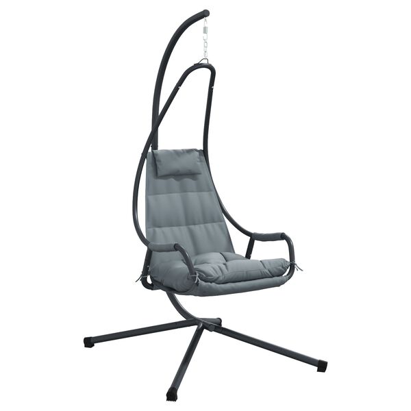 vidaXL Sedia uovo sospesa Antracite 94 x 107 x 196.5 cm Acciaio