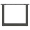 vidaXL Gambe per Tavolino da Caffè a Forma di U 2 pz Antracite 40x(30-31) cm Acciaio