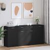 vidaXL Credenza Nera 160x36x75 cm in Legno Multistrato