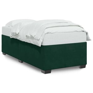vidaXL Giroletto senza Materasso Verde Scuro 80x200 cm in Velluto