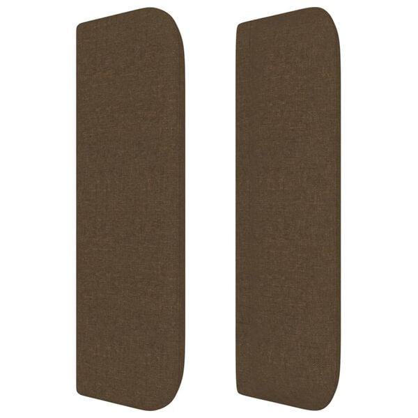 vidaXL Testiera ad Orecchio Marrone Scuro 163x16x78/88 cm in Tessuto