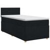 vidaXL Letto box spring con materasso Nero 90 x 190 cm Tessuto
