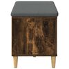 vidaXL Panca per ingresso con cuscino Rovere fum&eacute; 80 x 38 x 46 cm