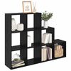 vidaXL Libreria divisoria Rovere Nero 137,5 x 29 x 103,5 cm