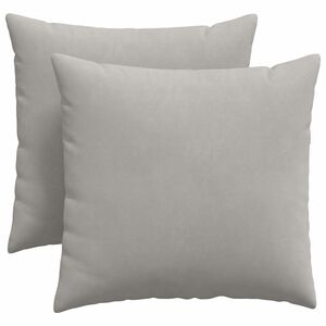 vidaXL Cuscini da Divano 2 pcs Grigio chiaro 45 x 45 cm Tessuto